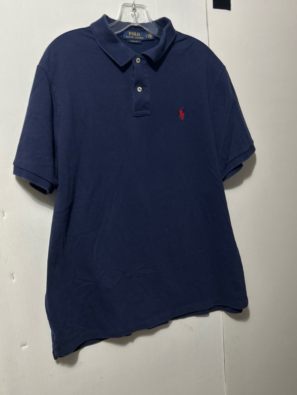 Ralph Lauren Navy Polo with Red Pony Embroidery